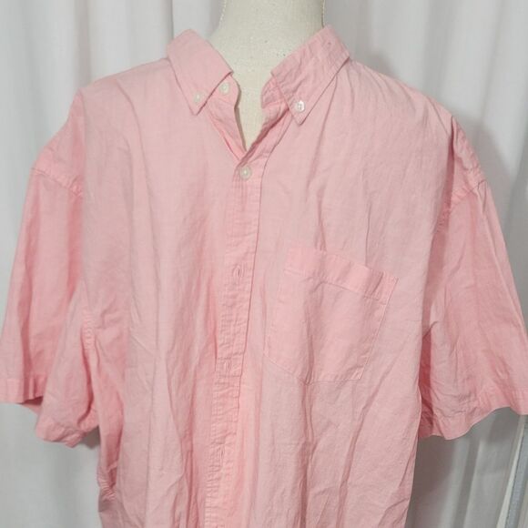 Old navy slim fit button up shirt pink sz 3xl - Picture 6 of 7
